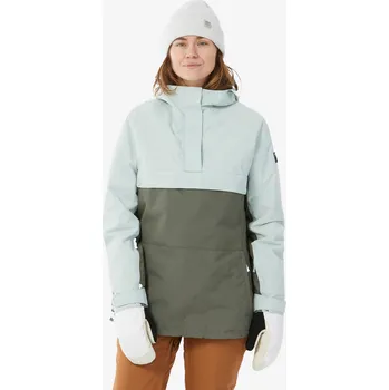 DREAMSCAPE Dámská lyžařská a snb bunda s polovičním zipem 100 M KAŠTANOVÁ|ZELENÁ
