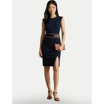 Dámské oblečení LAUREN RALPH LAUREN Koktejlové šaty 200980040001 Tmavomodrá Slim Fit 4