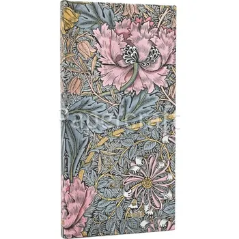Diář Diář Paperblanks 2026 Morris Pink Honeysuckle slim horizontální - 107006053