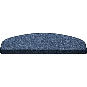 Rohožka Kobercový schodový nášlap Madrid ve tvaru půlkruhu - barva modrá, rozměr 65 x 25 cm