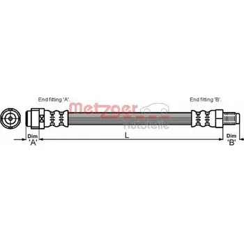 Autodíl Brzdová hadice METZGER 4110581