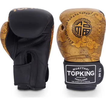 Boxerské rukavice Boxerské rukavice TOP KING - HAPPINESS CHINESE - TKBGCT-CN01BKGD Velikosti: 14 oz
