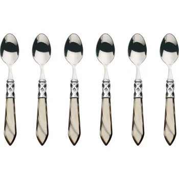 Příbor BUGATTI Aladdin Onyx 6 ks - nerezové lžičky na espreso