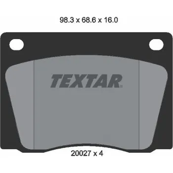 Brzdová destička Sada brzdových destiček, kotoučová brzda TEXTAR 2002701