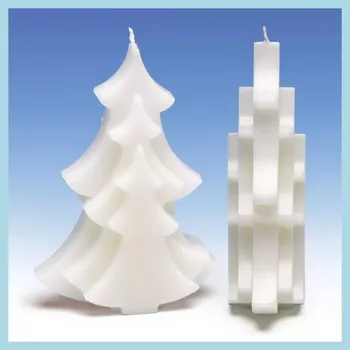 Výroba svíčky Polykarbonátová forma Vánoční stromek (Forma na výrobu svíček)
