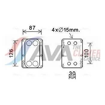 Chladič motoru Olejový chladič, motorový olej AVA Clever Choice RT3631