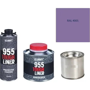 Autolak HB BODY 955 RAPTOR tough liner - 2k polyuretan textura set/báze + tužidlo + barva /RAL 4005 900ml
