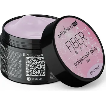 Lak na nehty Excellent PRO FIBER GEL - Polyamide Plus CRAZY MILK 50g