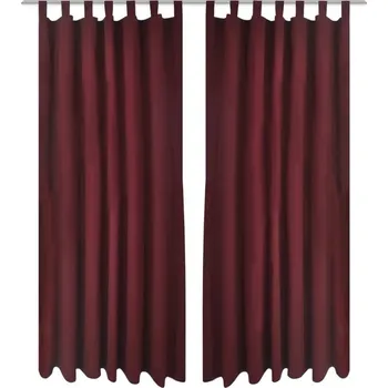 Závěs vidaXL 2 ks mikrosaténové závěsy s poutky 140 x 225 cm [130360] Barva: Černá a maskáčová