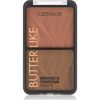 Přípravek na tvář Catrice Butter Like Bronze & Contour konturovací paletka s bronzerem odstín 020 Shape It My Way 9 g