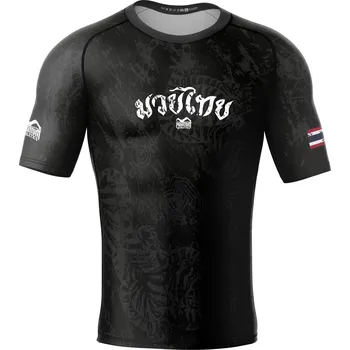 Oblečení pro bojové sporty PHANTOM Rashguard Muay thai - černý - PHRG2519 Velikosti: XL