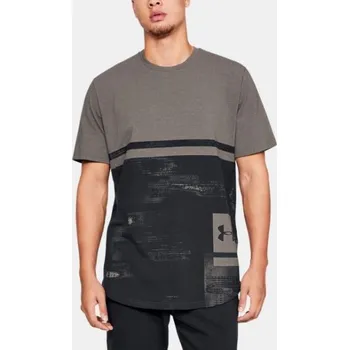 Pánské tričko Pánské triko Under Armour Sportstyle Print SS - hnědé - 1318568-177 Velikosti: XXL