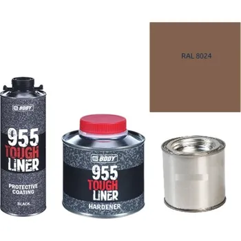 Autolak HB BODY 955 RAPTOR tough liner - 2k polyuretan textura set/báze + tužidlo + barva /RAL 8024 900ml