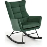 Houpací křeslo BAZALTO — látka, zelená Halmar