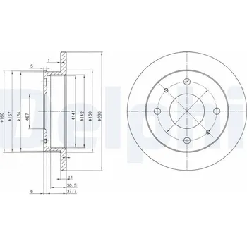 Brzdový kotouč Brzdový kotouč DELPHI BG3337