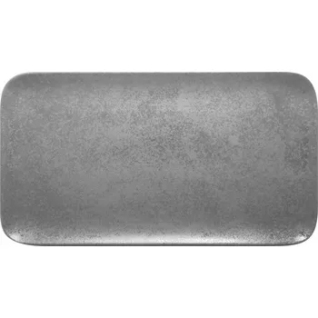 Talíř RAK Shale – talíř obdélníkový 38 x 21 cm šedý