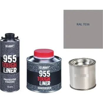 Autolak HB BODY 955 RAPTOR tough liner - 2k polyuretan textura set/báze + tužidlo + barva /RAL 7036 900ml
