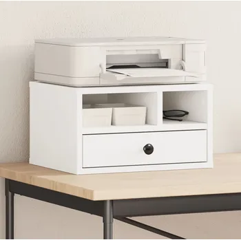 Držák monitoru vidaXL Stojan na tiskárnu 40 x 32 x 22,5 cm kompozitní dřevo [840605] Barva: Bílá