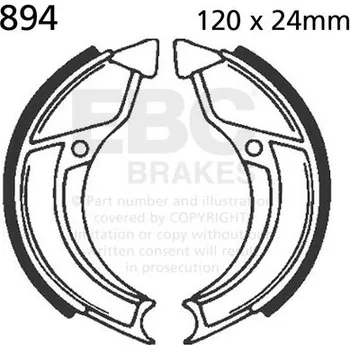 Brzdová čelist Sada brzdových čelistí EBC 894