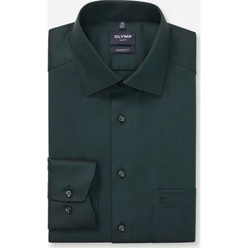 Pánská košile Olymp Luxor Modern Fit společenská košile s prodlouženým rukávem 126089 49 Zelená 43