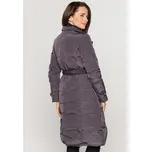 Perso Zimní kabát pikowany dwurzędowy Šedá Slim Fit L