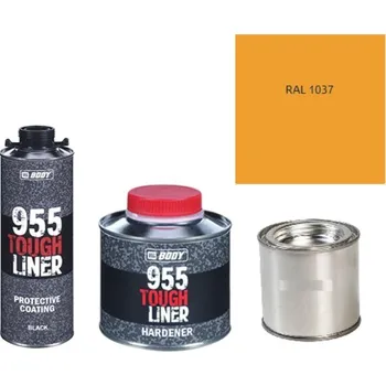 Autolak HB BODY 955 RAPTOR tough liner - 2k polyuretan textura set/báze + tužidlo + barva /RAL 1037 900ml