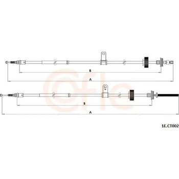 Lanko parkovací brzdy Lanovod parkovací brzdy COFLE 1E.CT002