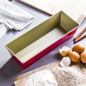 Nádoba na pečení Kovová forma na biskupský chlebíček SNB BAKE červená 30 x 11 cm