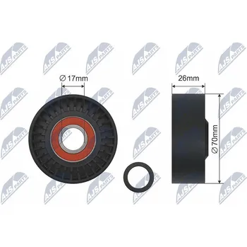 Napínací kladka, klínový řemen NTY RNK-DW-013