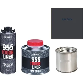 Autolak HB BODY 955 RAPTOR tough liner - 2k polyuretan textura set/báze + tužidlo + barva /RAL 5004 900ml