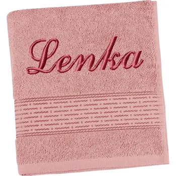 Bellatex Froté osuška proužek s výšivkou jména Burgundy