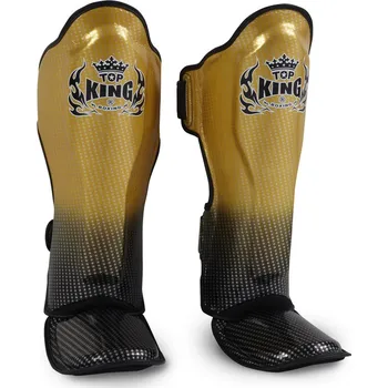 Chránič holeně pro bojový sport Chrániče holení s nártem Top King Star - zlatá - TKSHINSTARGOLD Velikosti: M