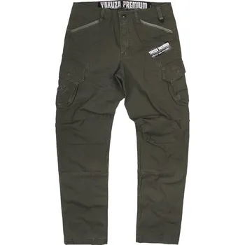 Pánské kalhoty Yakuza Premium Pánské kalhoty Cargo 3452 - tmavě olive - 3452_OLVDARK Velikosti: XL