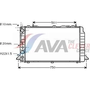 Chladič motoru Chladič, chlazení motoru AVA AIA2089