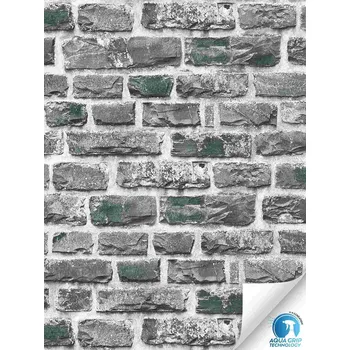 A.S. Création | Vliesová samolepicí tapeta aktivovaná vodou WOW 78457-1 | 0,53 x 10,05 m | šedá + Šedá samolepicí vliesová tapeta Aqua Grip 78457-1 v rozměru 0,53 x 10,05 m