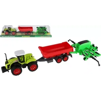 Hračka Traktor s vlečkou a branami pro děti