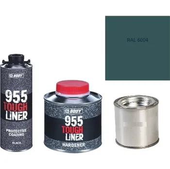 Autolak HB BODY 955 RAPTOR tough liner - 2k polyuretan textura set/báze + tužidlo + barva /RAL 6004 900ml