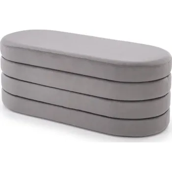 Taburet Taburet CALPI s úložným prostorem — látka, šedá