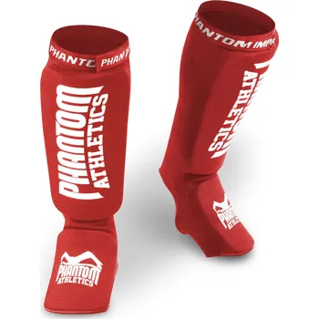 Chránič holeně pro bojový sport Chrániče holení PHANTOM Impact - červené - PHSG2439