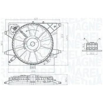 Motor automobilu Větrák, chlazení motoru MAGNETI MARELLI MTC789AX
