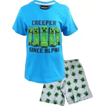 Chlapecké oblečení Minecraft pyžamo Creep Sleep Repeat modré dětské Velikost pyžama: 8 let (128 cm)