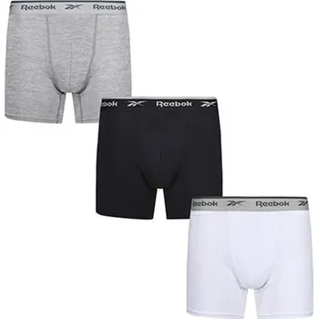 Boxerky Reebok Pánské sportovní boxerky - 3 kusy RBK8261 Black-White M