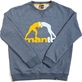 Pánská mikina MANTO Pánska mikina crewneck LOGO 2.0 - šedá - MNT_LOGO_GREY Velikosti: XS