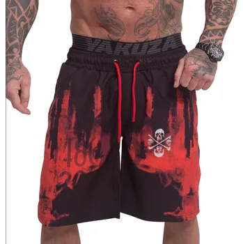 Pánské plavky Yakuza Original YAKUZA Pánské plavky Burning Allover - černo/červené - BSB23061 Velikosti: M