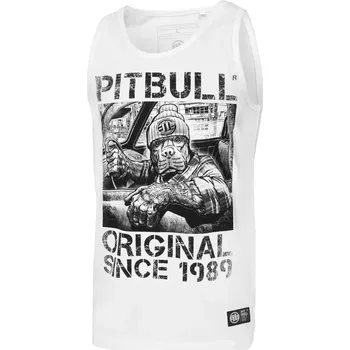 Pánské tílko Pitbull West coast Pánské tílko Drive - bílé - PWC_PTDRIVE_WHT Velikosti: M