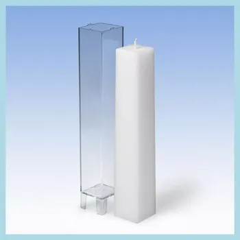 Výroba svíčky Polykarbonátová forma HRANOL 38x220 (Forma na výrobu svíček)