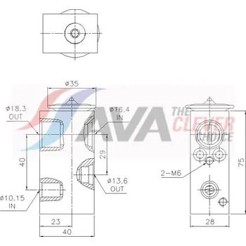 Ventil klimatizace Expanzní ventil, klimatizace AVA COOLING SYSTEMS FT1491