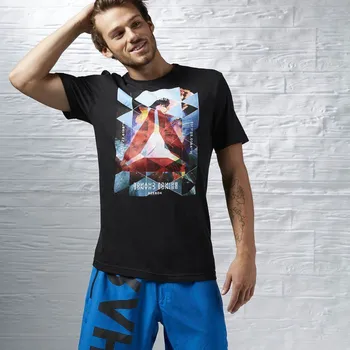 Pánské tričko Reebok Exploding Delta - černé - AJ2677 Velikosti: XL