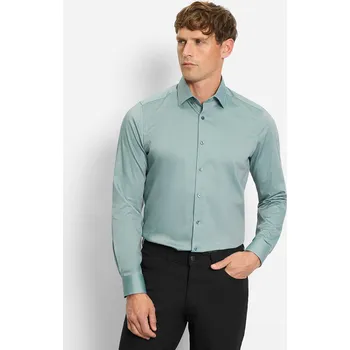 Olymp Level Five Body Fit společenská košile 205484 45 Zelená 42