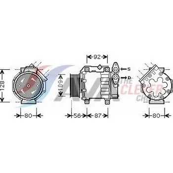 Kompresor klimatizace Kompresor, klimatizace AVA COOLING SYSTEMS VOAK188
